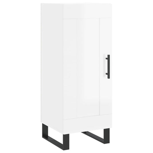 vidaXL Ντουλάπι Γυαλιστερό Λευκό 34,5x34x90 εκ. Επεξεργασμένο Ξύλο