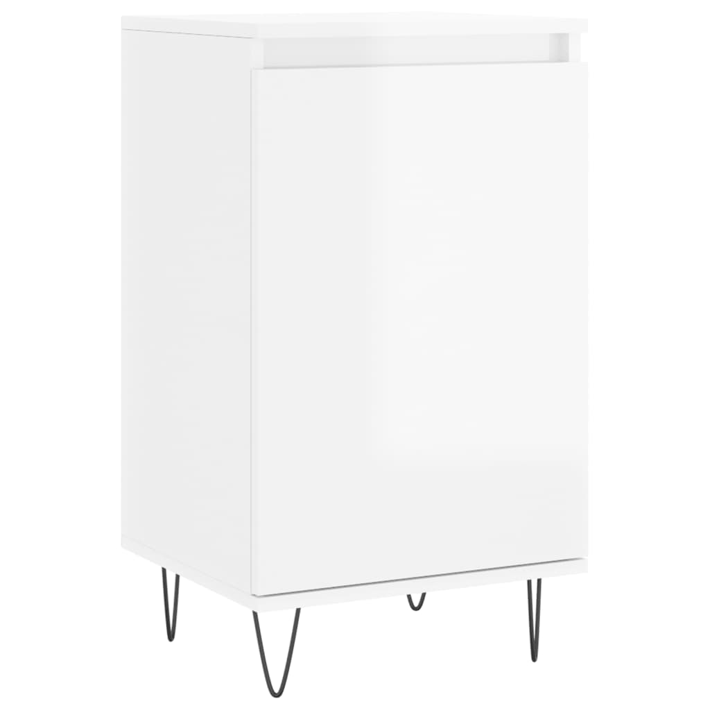 vidaXL Ντουλάπια 2 τεμ. Γυαλιστ. Λευκό 40x35x70 εκ. από Επεξεργ. Ξύλο