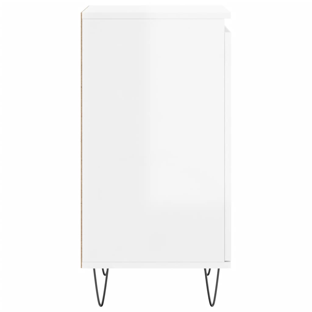 vidaXL Ντουλάπια 2 τεμ. Γυαλιστ. Λευκό 40x35x70 εκ. από Επεξεργ. Ξύλο