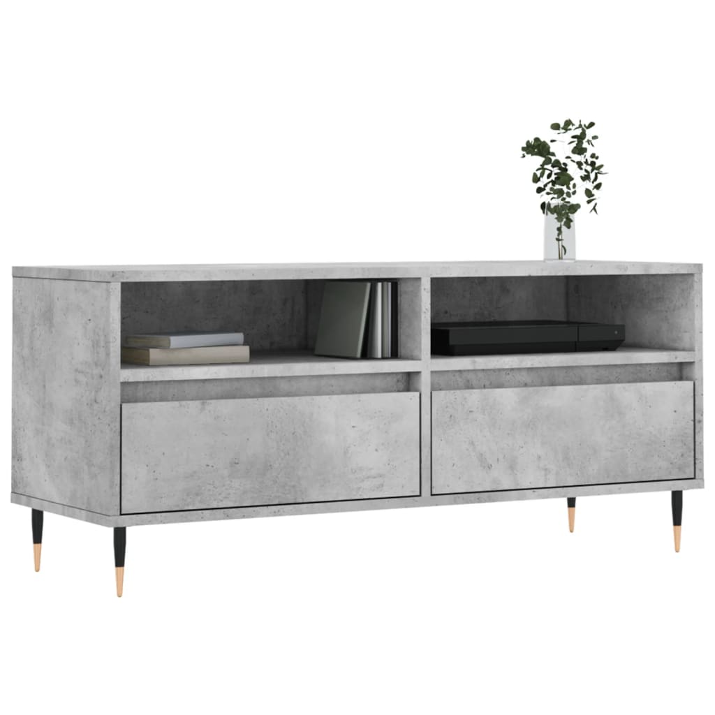 vidaXL Έπιπλο Τηλεόρασης Γκρι Σκυρ. 100 x 34,5 x 44,5 εκ. Επεξ. Ξύλο