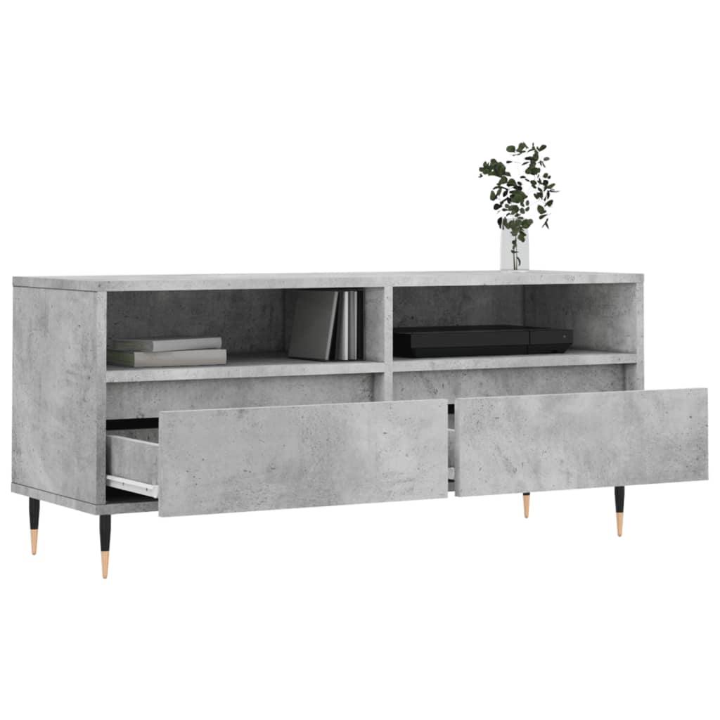 vidaXL Έπιπλο Τηλεόρασης Γκρι Σκυρ. 100 x 34,5 x 44,5 εκ. Επεξ. Ξύλο