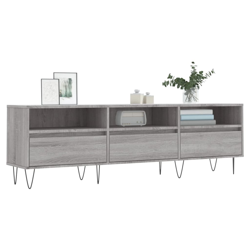 vidaXL Έπιπλο Τηλεόρασης Γκρι Sonoma 150x30x44,5 εκ. από Επεξεργ. Ξύλο