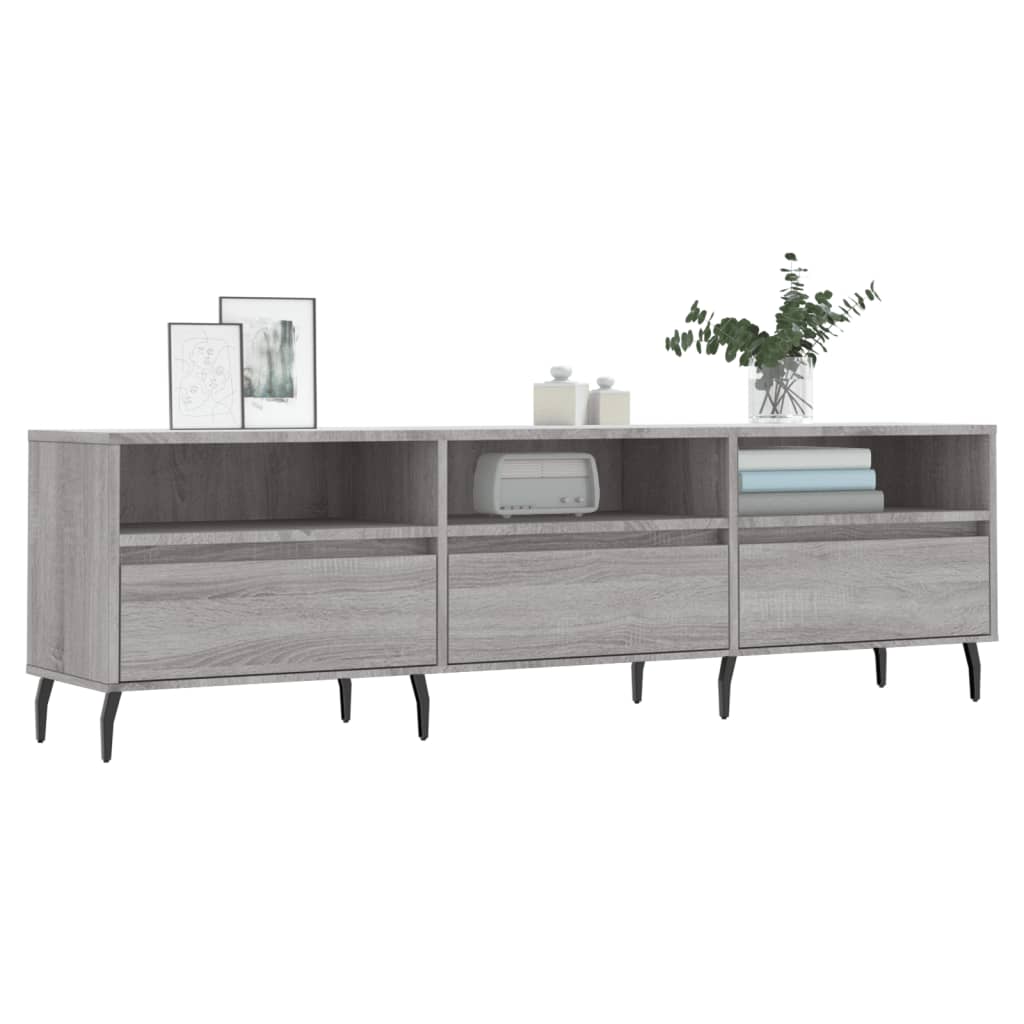 vidaXL Έπιπλο Τηλεόρασης Γκρι Sonoma 150x30x44,5 εκ. από Επεξεργ. Ξύλο