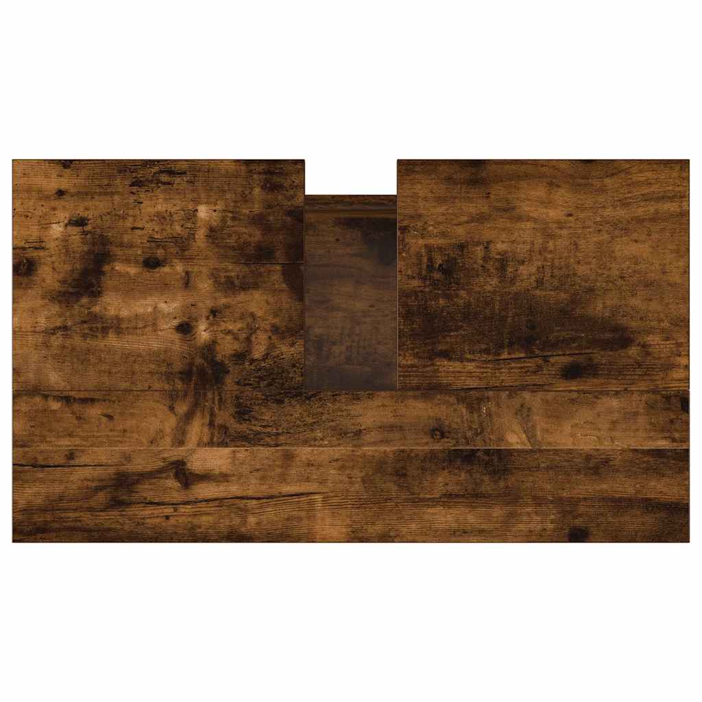 vidaXL Ντουλάπι Μπάνιου Καπνιστή Δρυς 58 x 33 x 60 εκ. Επεξεργ. Ξύλο