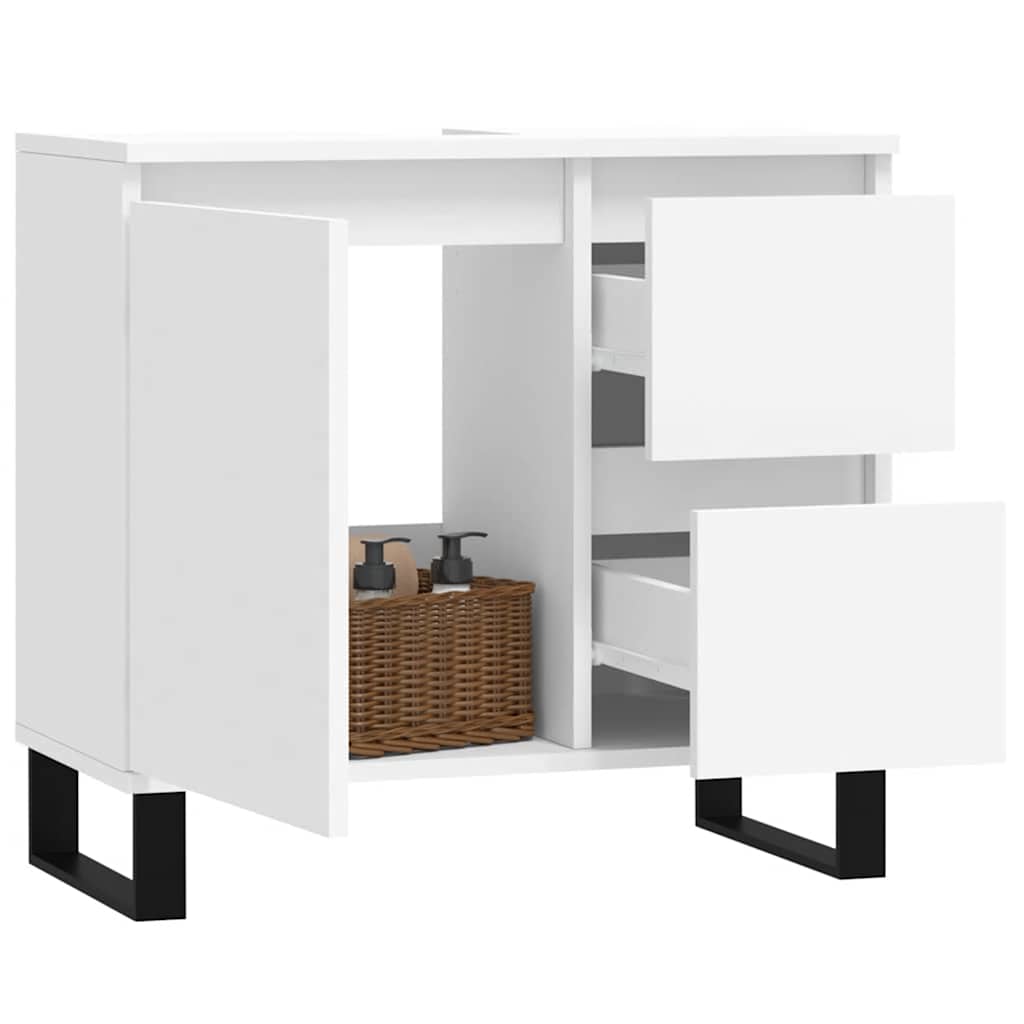 vidaXL Ντουλάπι Μπάνιου Λευκό 65 x 33 x 60 εκ. από Επεξεργασμένο Ξύλο