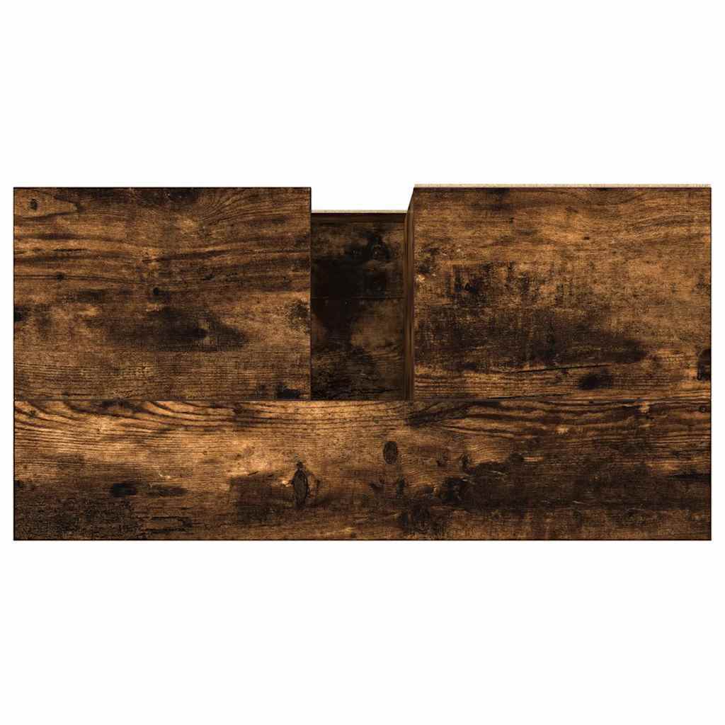 vidaXL Ντουλάπι Μπάνιου Καπνιστή Δρυς 65x33x60 εκ. Επεξεργασμένο Ξύλο