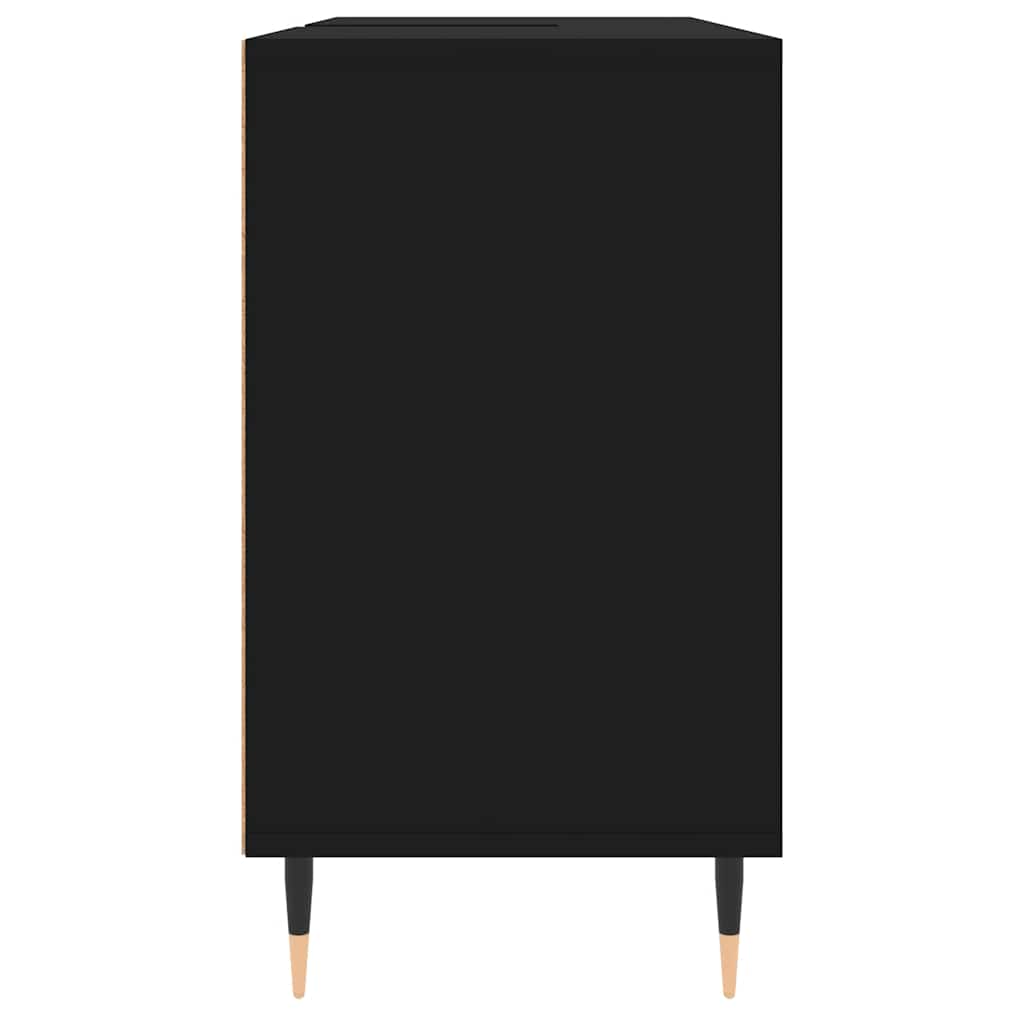 vidaXL Ντουλάπι Μπάνιου Μαύρο 80 x 33 x 60 εκ. από Επεξεργασμένο Ξύλο