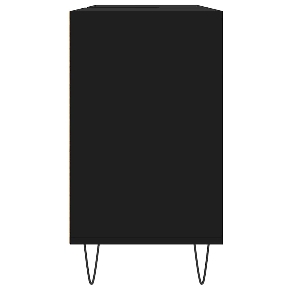 vidaXL Ντουλάπι Μπάνιου Μαύρο 80 x 33 x 60 εκ. από Επεξεργασμένο Ξύλο