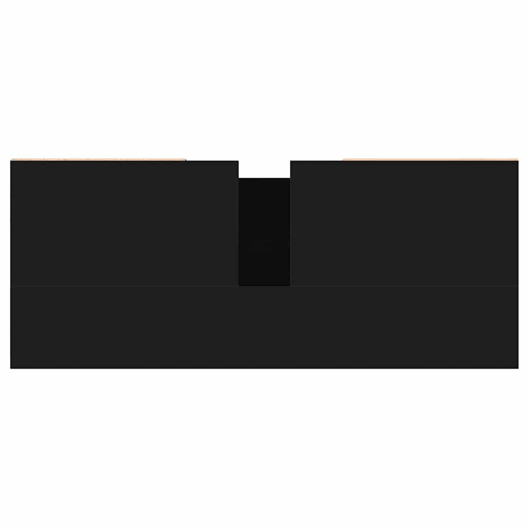 vidaXL Ντουλάπι Μπάνιου Μαύρο 80 x 33 x 60 εκ. από Επεξεργασμένο Ξύλο