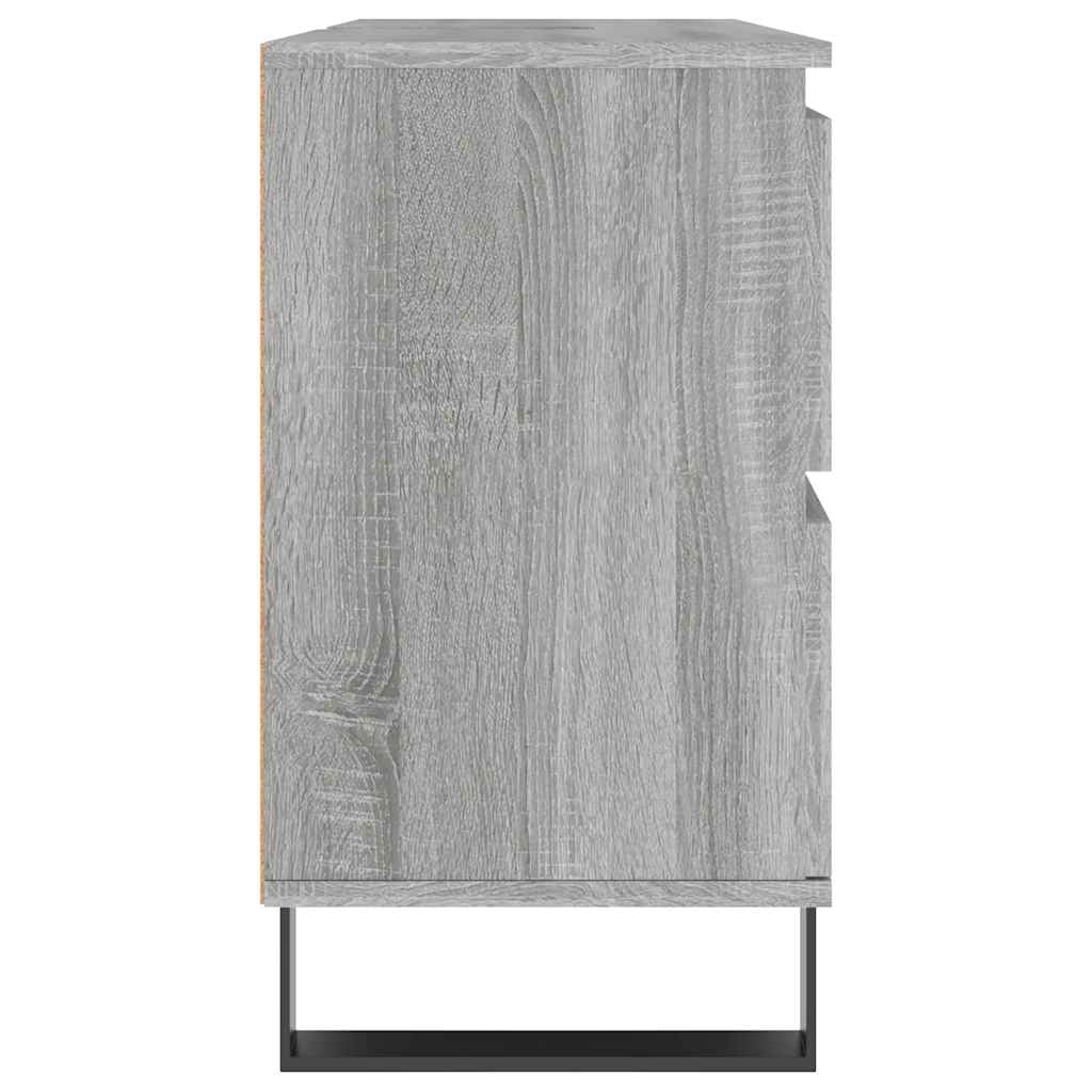 vidaXL Ντουλάπι Μπάνιου Γκρι Sonoma 80 x 33 x 60 εκ. από Επεξεργ. Ξύλο