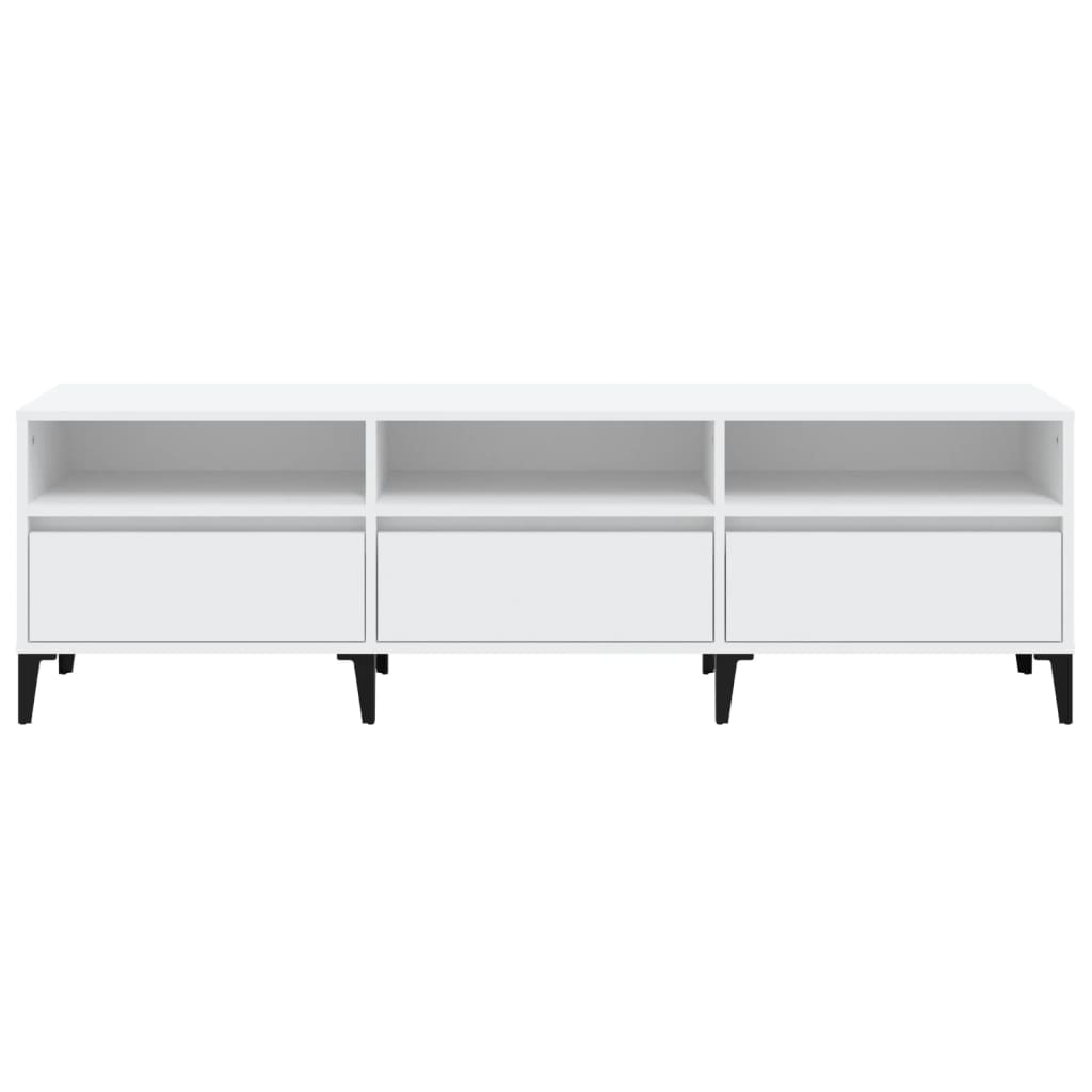 vidaXL Έπιπλο Τηλεόρασης Λευκό 150x30x44,5 εκ. Επεξεργασμένο Ξύλο