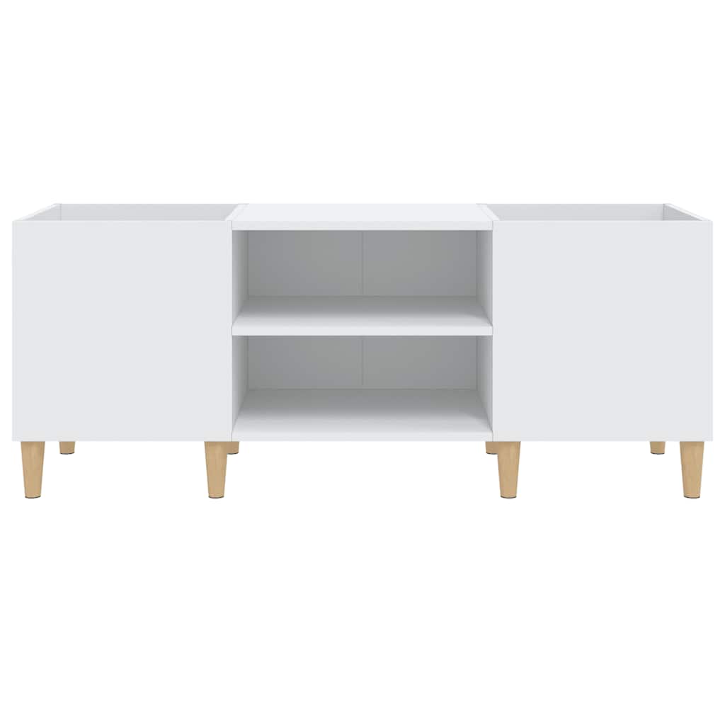 vidaXL Δισκοθήκη Λευκή 121 x 38 x 48 εκ. Επεξεργασμένο Ξύλο
