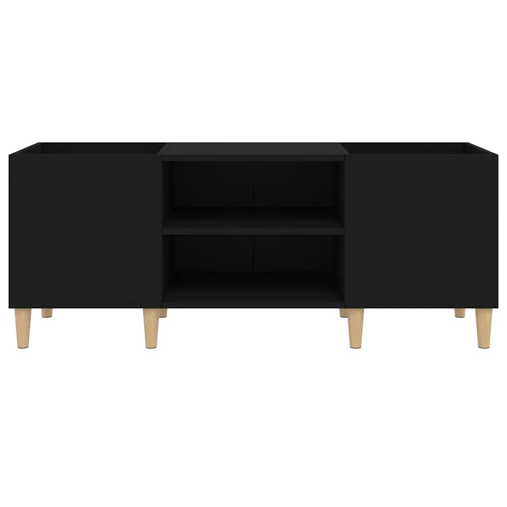 vidaXL Έπιπλο Δίσκων Μαύρο 121 x 38 x 48 εκ. από Επεξεργασμένο Ξύλο
