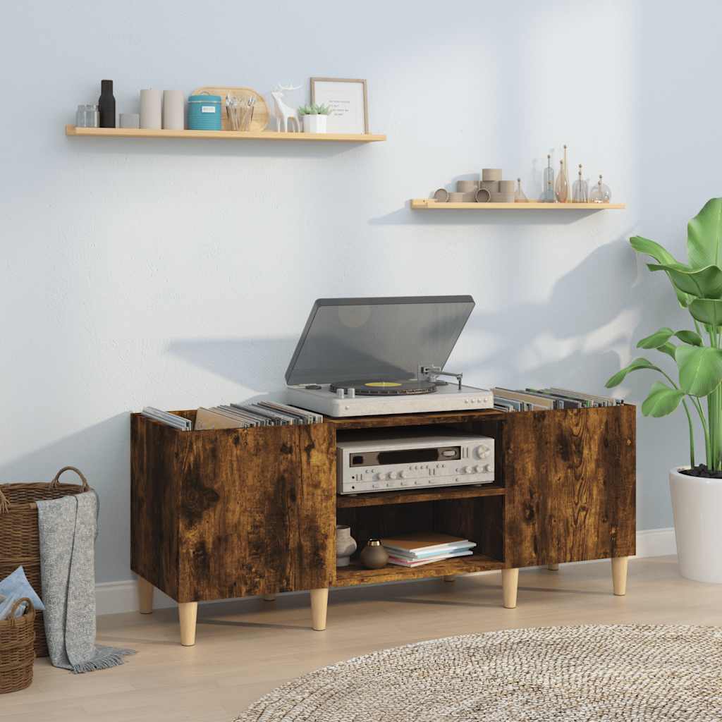 vidaXL Δισκοθήκη Καπνιστή Δρυς 121x38x48 εκ. από Επεξεργασμένο Ξύλο