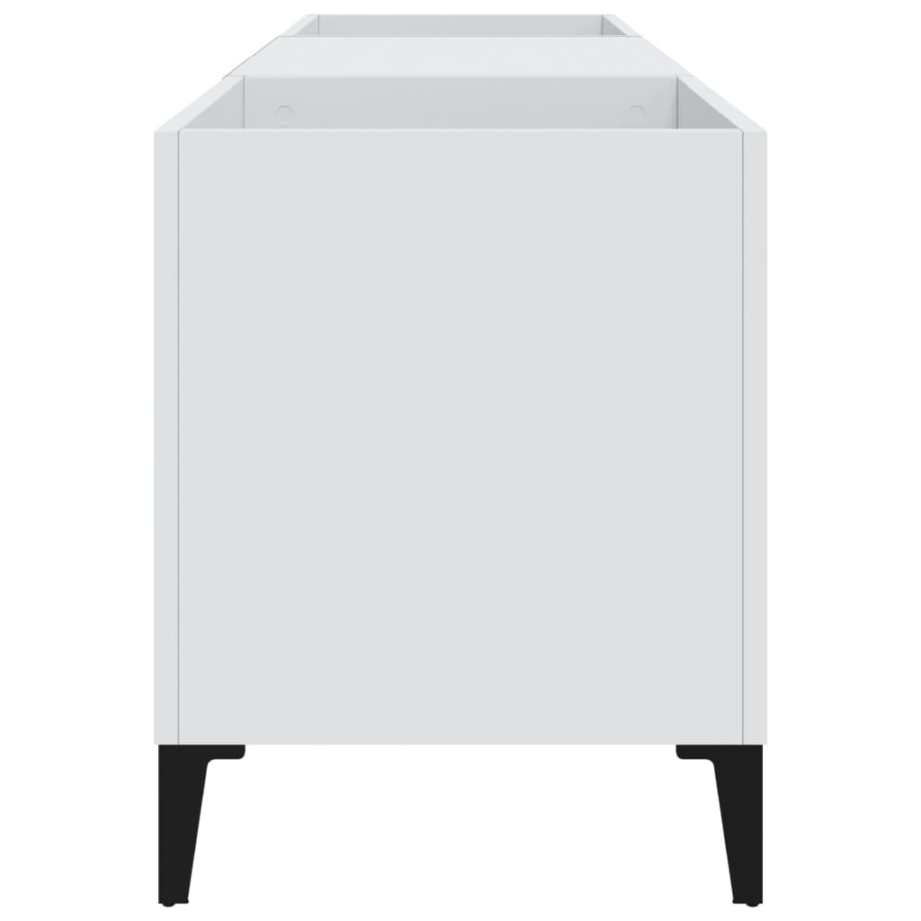 vidaXL Δισκοθήκη Λευκή 121 x 38 x 48 εκ. Επεξεργασμένο Ξύλο