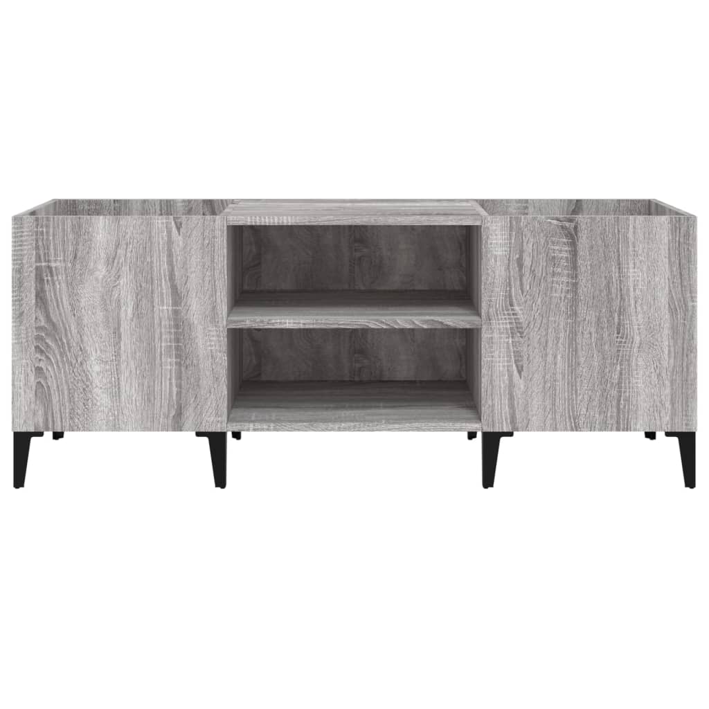 vidaXL Δισκοθήκη Γκρι Sonoma 121 x 38 x 48 εκ. από Επεξεργασμένο Ξύλο