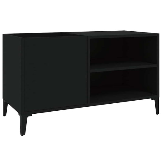 vidaXL Δισκοθήκη Μαύρη 84,5 x 38 x 48 εκ. από Επεξεργασμένο Ξύλο
