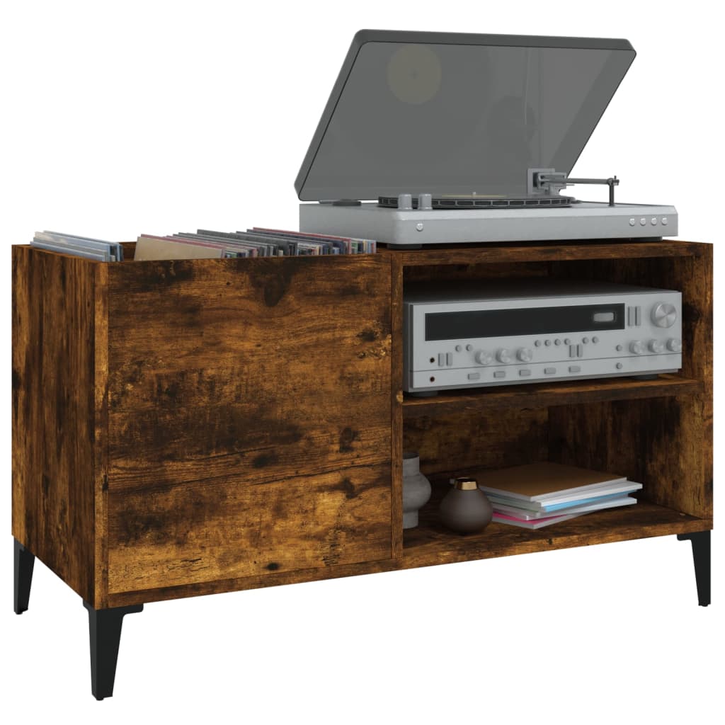 vidaXL Δισκοθήκη Καπνιστή Δρυς 84,5x38x48 εκ. από Επεξεργασμένο Ξύλο