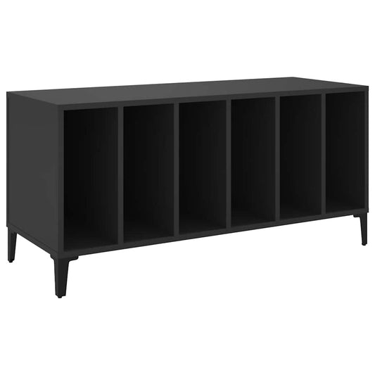 vidaXL Έπιπλο Δίσκων Μαύρο 100 x 38 x 48 εκ. από Επεξεργασμένο Ξύλο