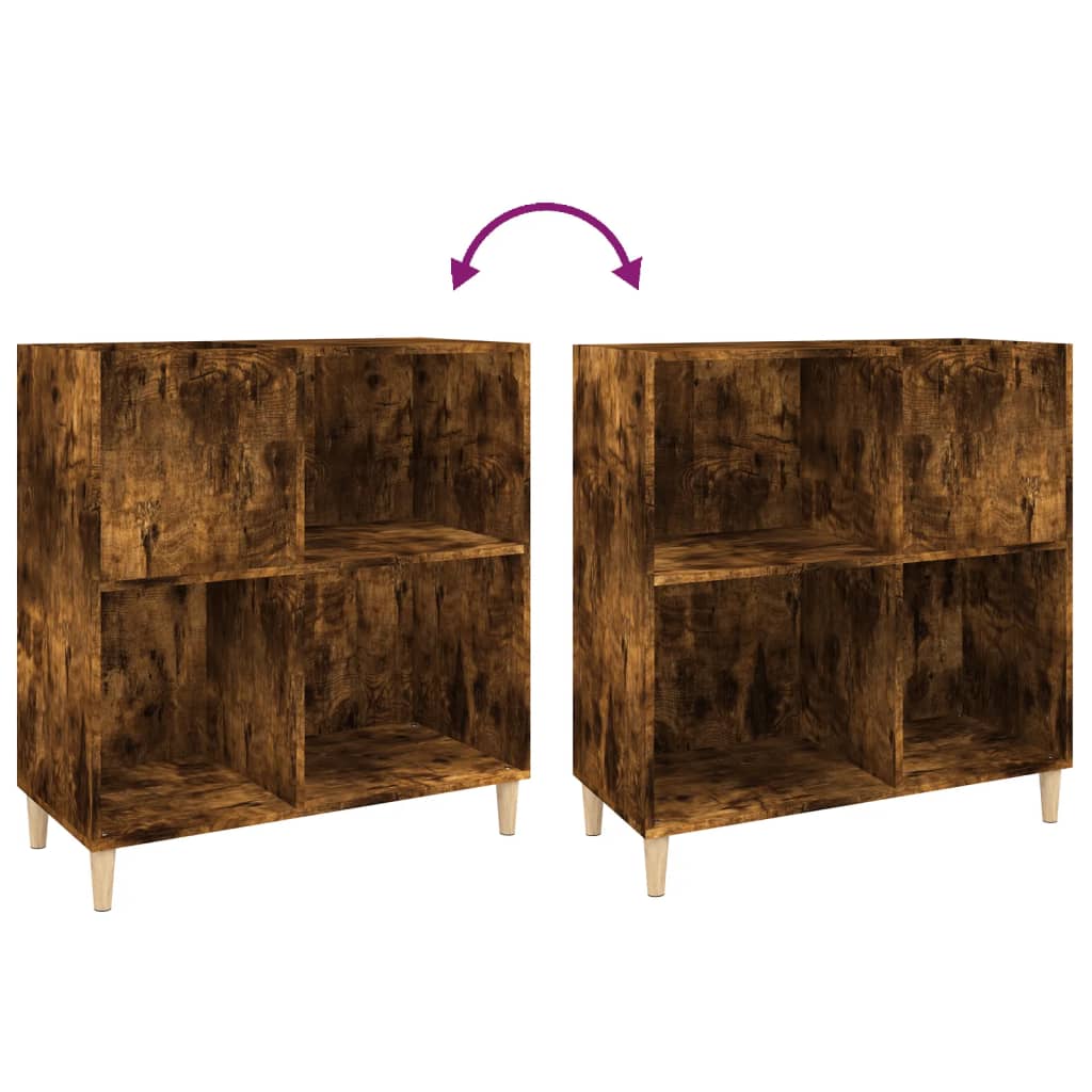 vidaXL Δισκοθήκη Καπνιστή Δρυς 84,5 x 38 x 89 εκ. από Επεξεργ. Ξύλο