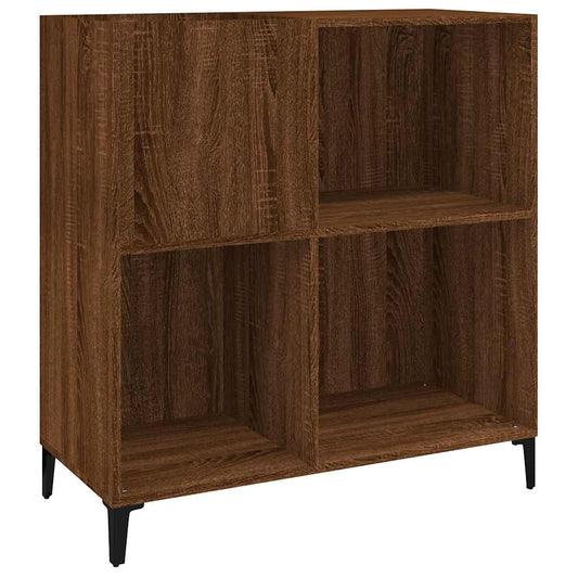 vidaXL Δισκοθήκη Καφέ Δρυς 84,5 x 38 x 89 εκ. από Επεξεργασμένο Ξύλο