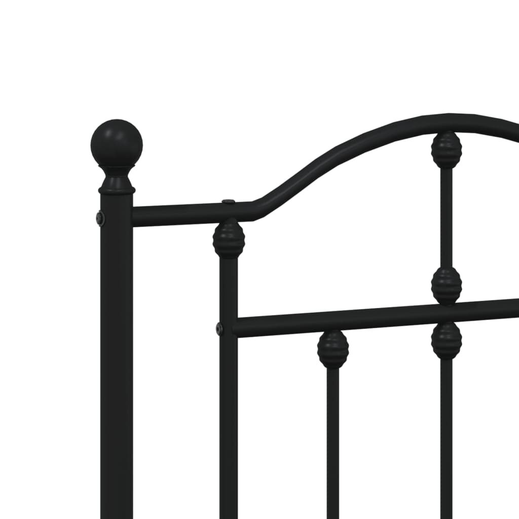 vidaXL Κεφαλάρι Μαύρο 120 εκ. Μεταλλικό