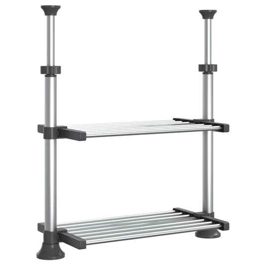 vidaXL Ράφι Κουζίνας 50x25x(50-70) εκ. από Αλουμίνιο