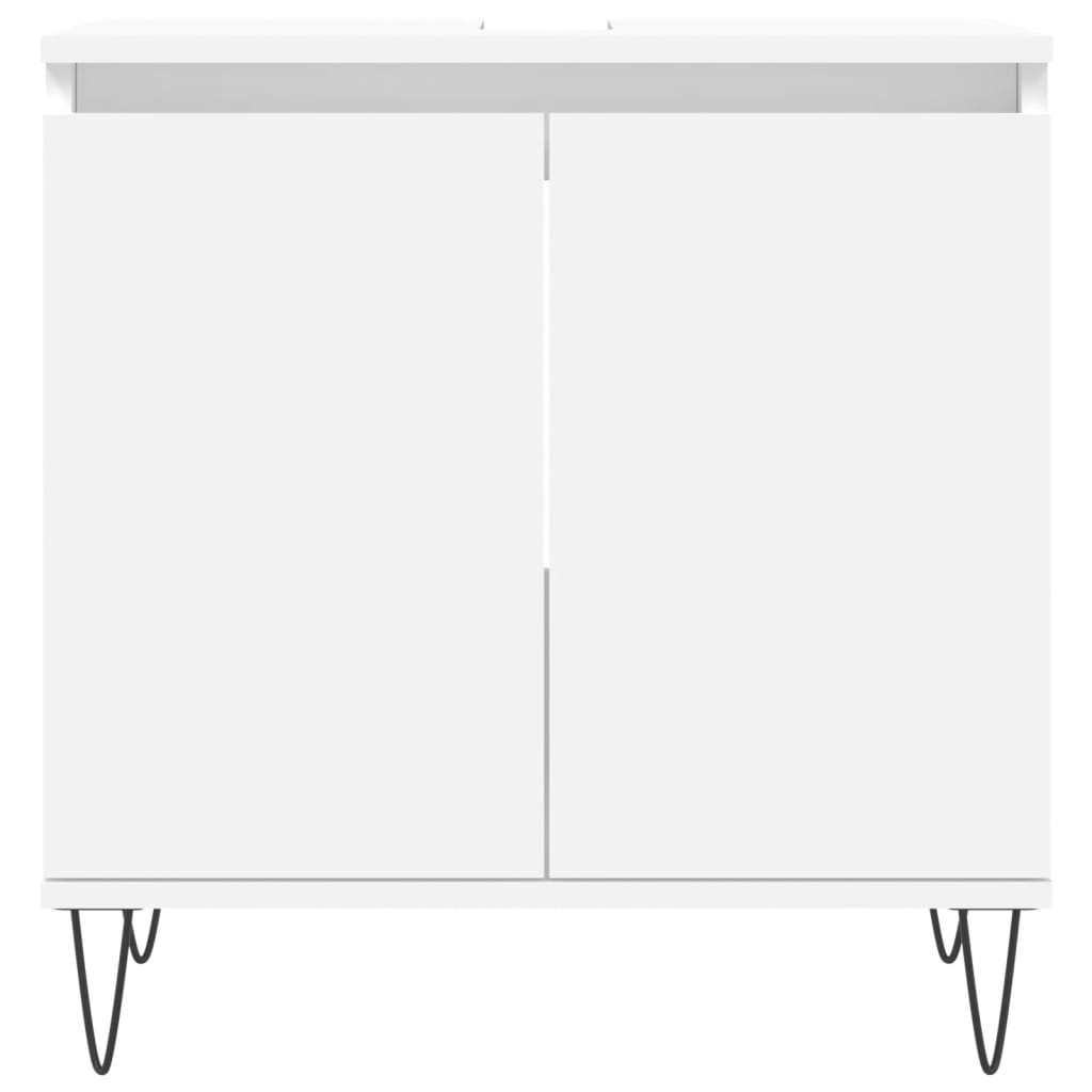 vidaXL Σετ Επίπλων Μπάνιου 3 Τεμαχίων Λευκό από Επεξεργασμένο Ξύλο