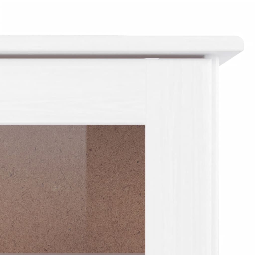 vidaXL Ντουλάπι ALTA Λευκό 77 x 35 x 188 εκ. από Μασίφ Ξύλο Πεύκου