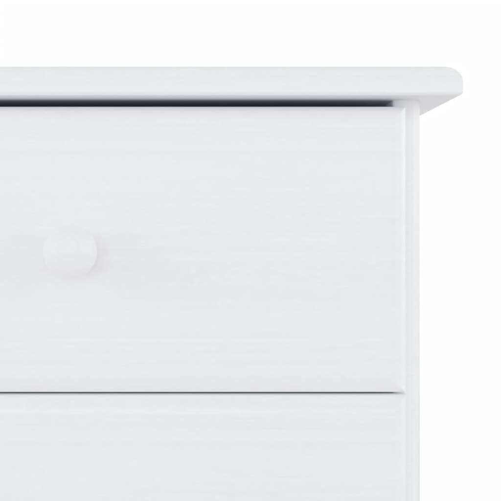 vidaXL Ντουλάπι ALTA Λευκό 77 x 35 x 188 εκ. από Μασίφ Ξύλο Πεύκου