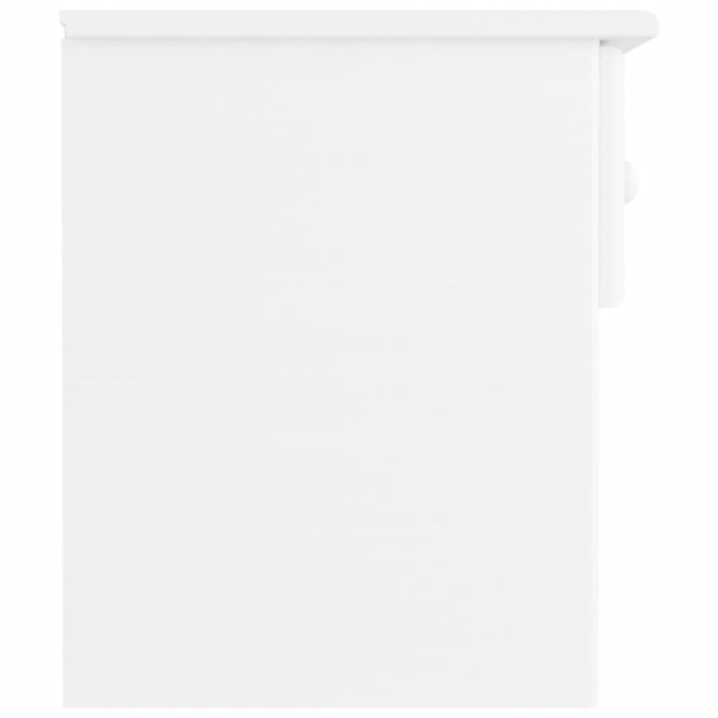 vidaXL Κομοδίνο ALTA Λευκό 41 x 35 x 41 εκ. από Μασίφ Ξύλο Πεύκου