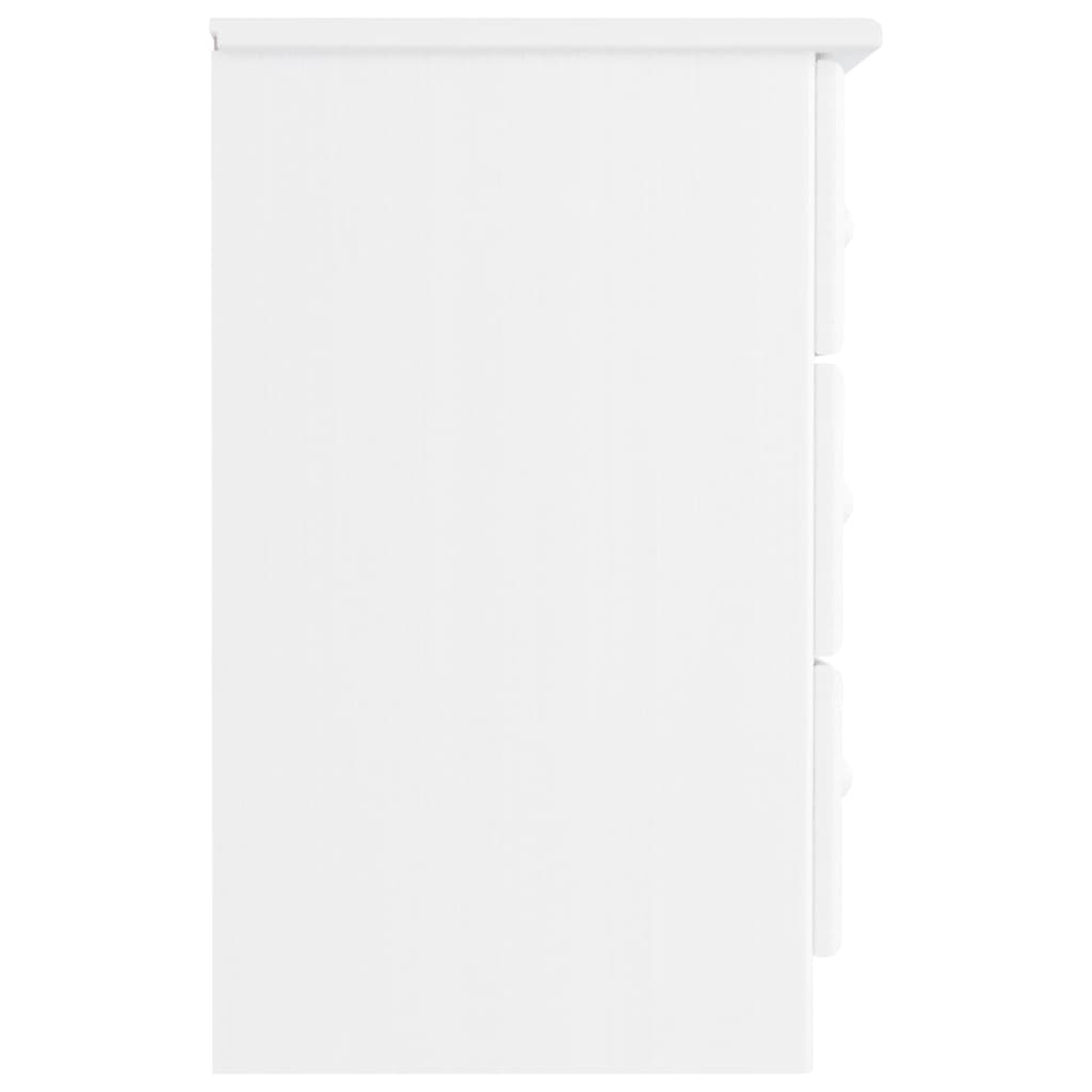 vidaXL Κομοδίνο ALTA Λευκό 41 x 35 x 55,5 εκ. από Μασίφ Ξύλο Πεύκου