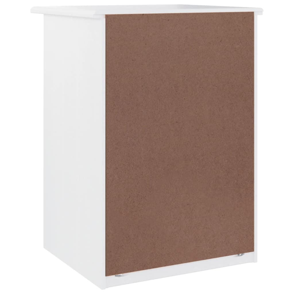 vidaXL Κομοδίνο ALTA Λευκό 41 x 35 x 55,5 εκ. από Μασίφ Ξύλο Πεύκου
