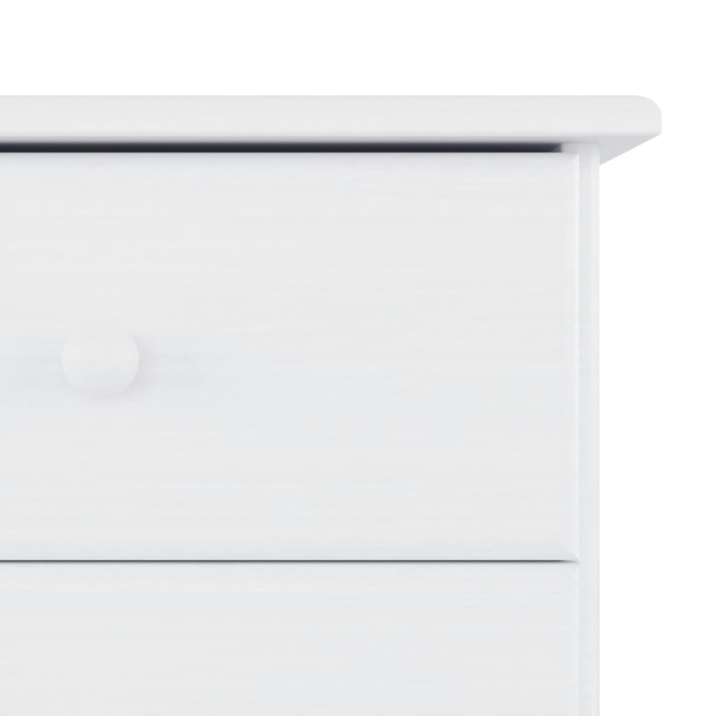 vidaXL Κομοδίνο ALTA Λευκό 41 x 35 x 55,5 εκ. από Μασίφ Ξύλο Πεύκου