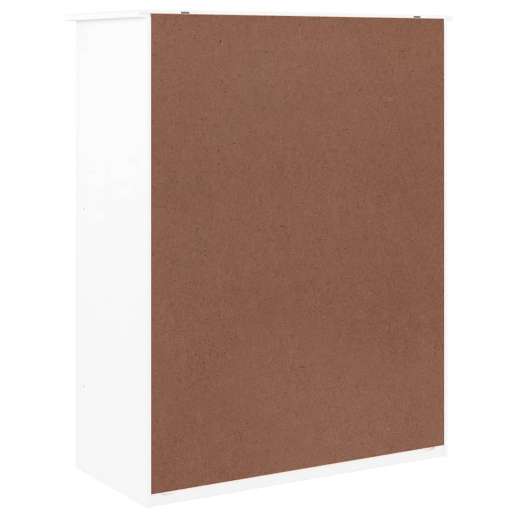 vidaXL Παπουτσοθήκη ALTA Λευκή 77 x 35 x 96 εκ. από Μασίφ Ξύλο Πεύκου