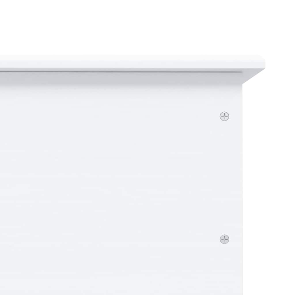 vidaXL Μπαούλο με Ρόδες ALTA Λευκό 73x39,5x43 εκ. Μασίφ Ξύλο Πεύκου