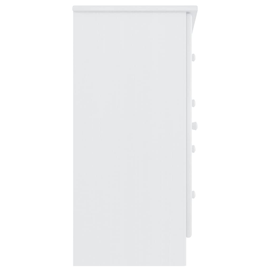 vidaXL Ντουλάπι ALTA Λευκό 77 x 35 x 73 εκ. από Μασίφ Ξύλο Πεύκου