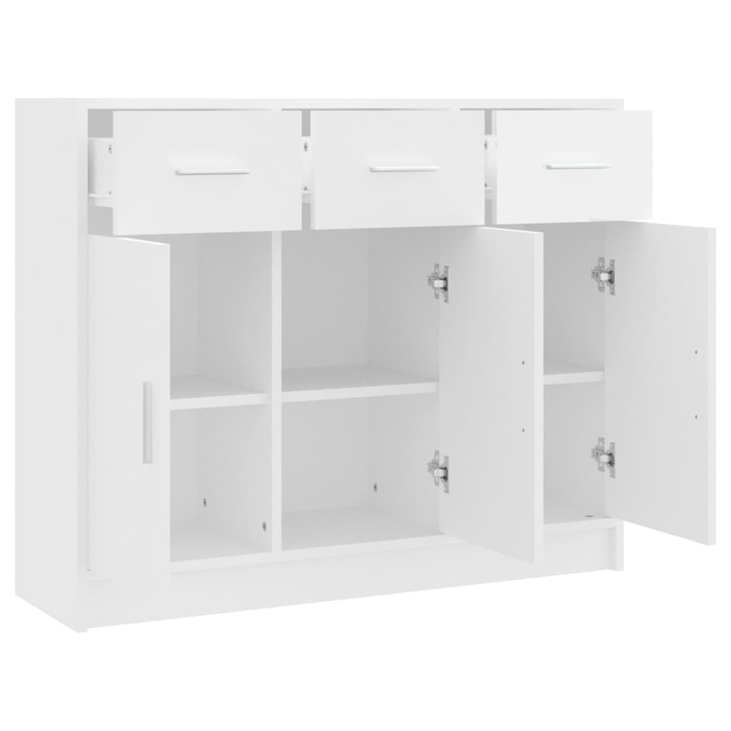 vidaXL Μπουφές Λευκός 91 x 28 x 75 εκ. από Επεξεργασμένο Ξύλο