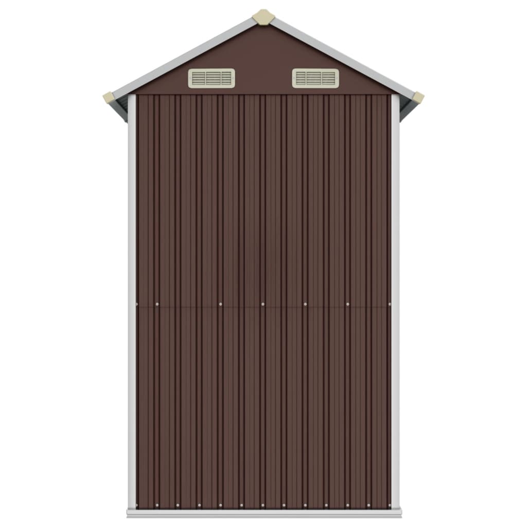 vidaXL Αποθήκη Κήπου Καφέ 192x152,5x237 εκ. Γαλβανισμένο Ατσάλι