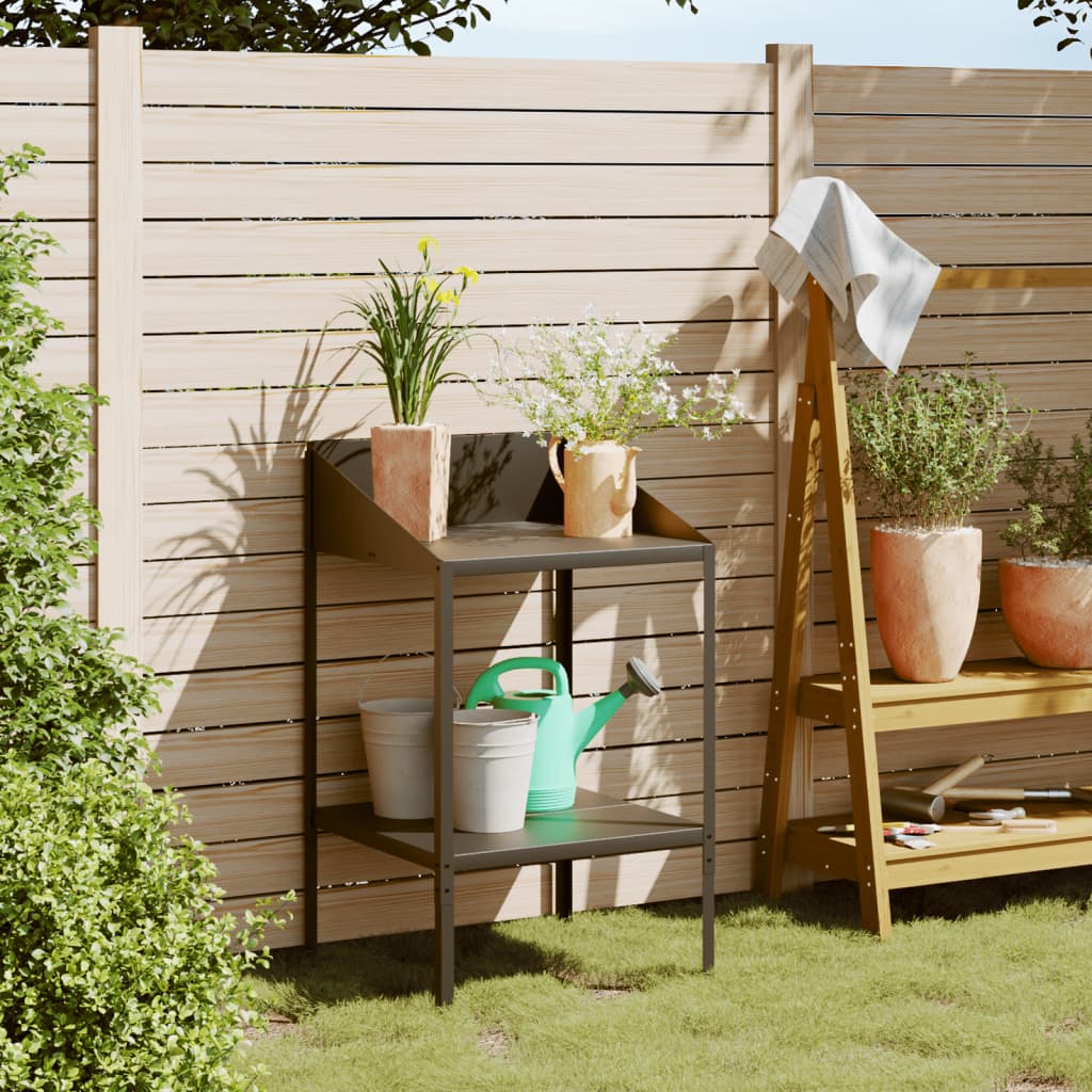 vidaXL Βάση Φυτών Ανθρακί 56,5 x 54,5 x 100 εκ. από Γαλβαν. Ατσάλι