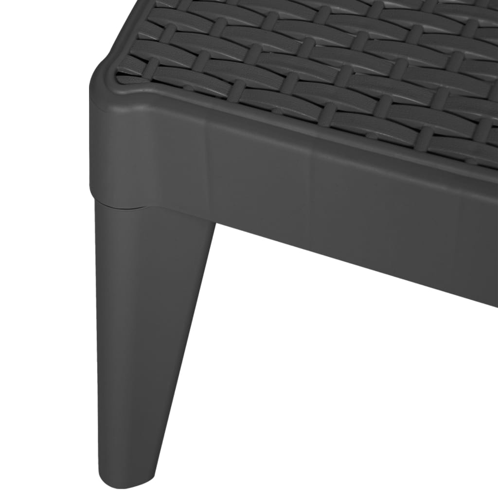 vidaXL Ξαπλώστρα Ανθρακί 186 x 60 x 29 από Πολυπροπυλένιο