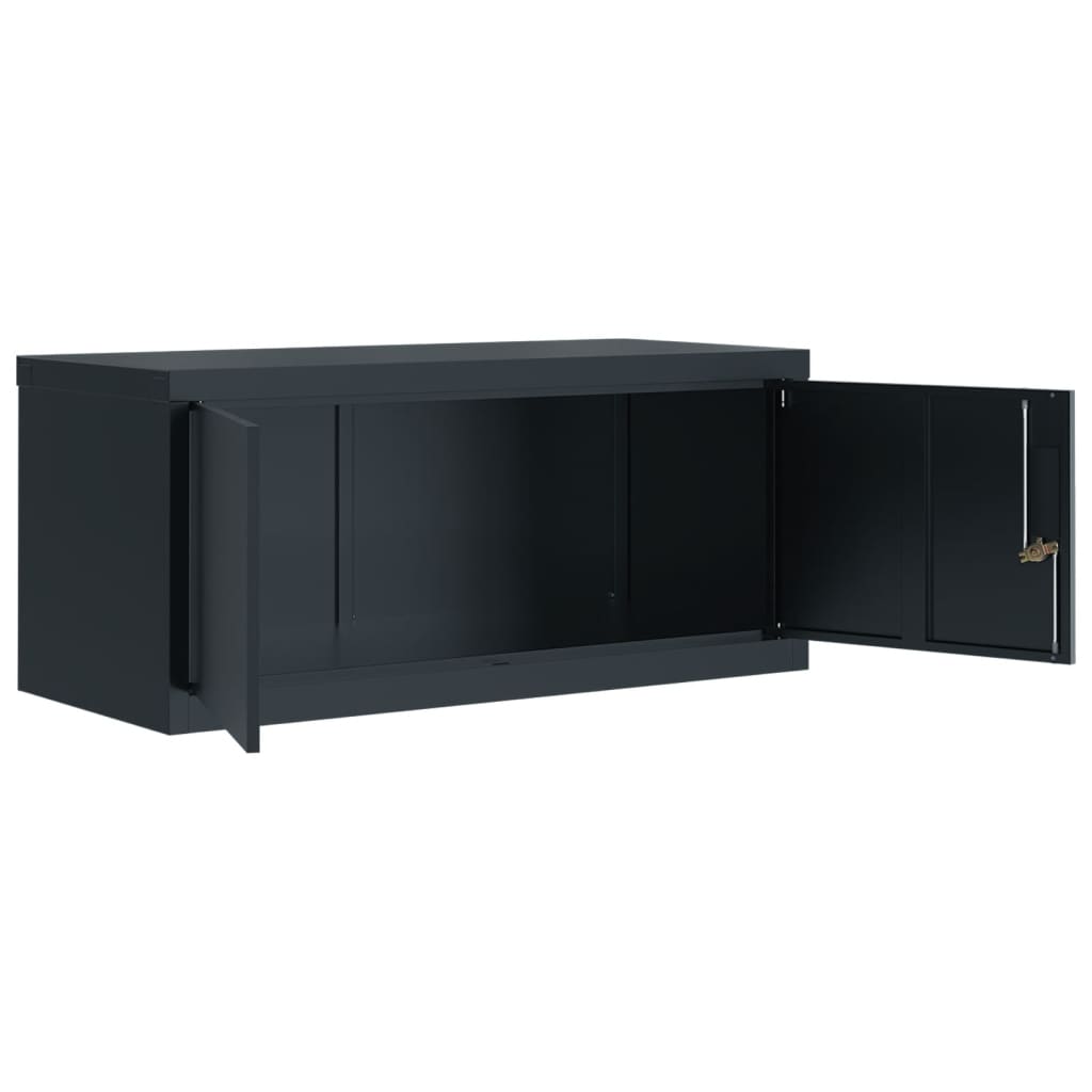 vidaXL Αρχειοθήκη Ανθρακί 90 x 40 x 40 εκ. Ατσάλινη