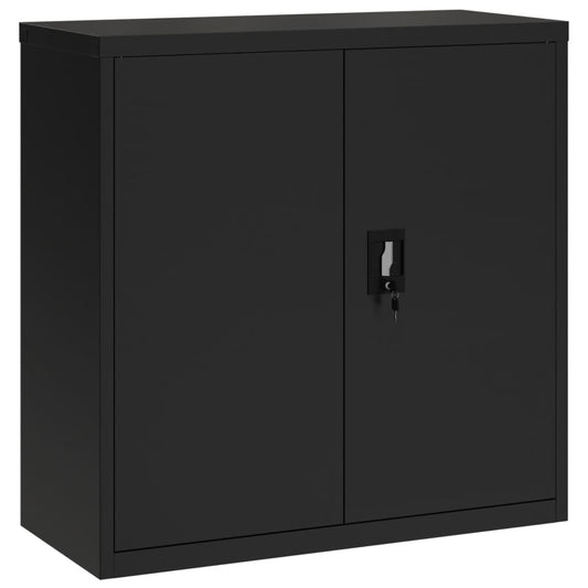 vidaXL Αρχειοθήκη Μαύρη 90 x 40 x 90 εκ. από Ατσάλι