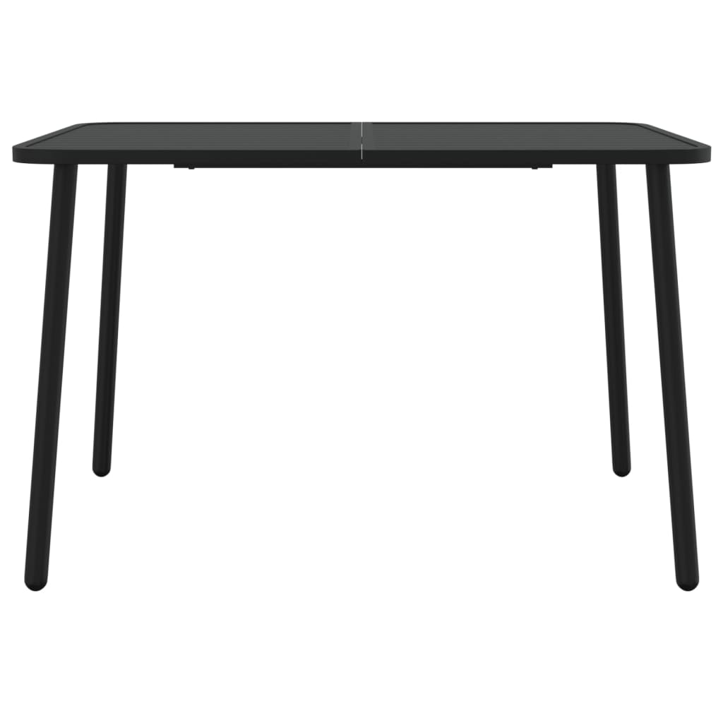 vidaXL Σετ Τραπεζαρίας Κήπου 7 Τεμαχίων Ανθρακί από Ατσάλι