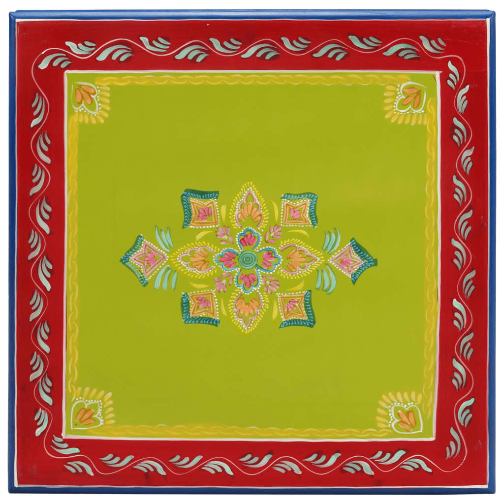 vidaXL Τραπεζάκι Σαλονιού Βαμμένο στο Χέρι Πράσινο Μασίφ Ξύλο Μάνγκο