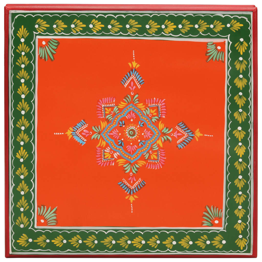 vidaXL Τραπεζάκι Σαλονιού Βαμμένο στο Χέρι Πορτοκαλί Μασίφ Ξύλο Μάνγκο