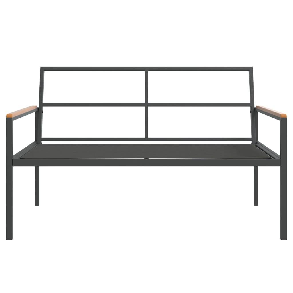 vidaXL Σαλόνι Κήπου Σετ 4 τεμ. Ανθρακί από Ατσάλι με Μαξιλάρια