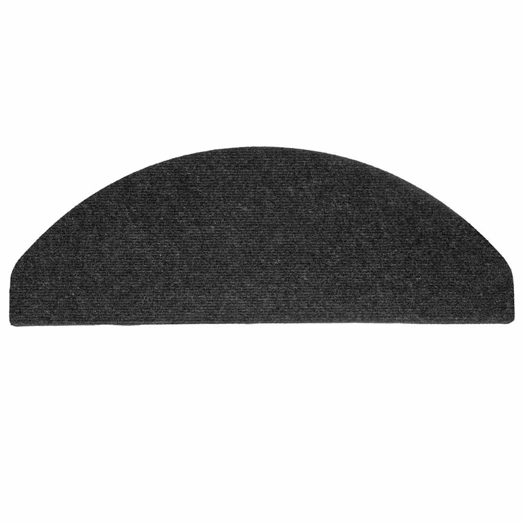 vidaXL Πατάκια Σκάλας Αυτοκόλλητα 10 τεμ. Μαύρα 65 x 22,5 x 3,5 εκ.