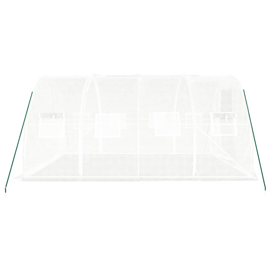 vidaXL Θερμοκήπιο Λευκό 12 μ² 4 x 3 x 2 μ. με Ατσάλινο Πλαίσιο