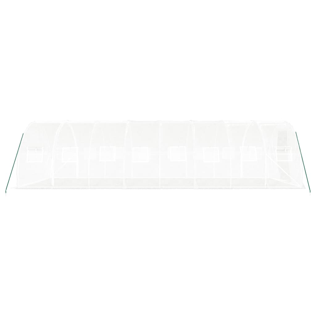 vidaXL Θερμοκήπιο Λευκό 24 μ² 8 x 3 x 2 μ. με Ατσάλινο Πλαίσιο